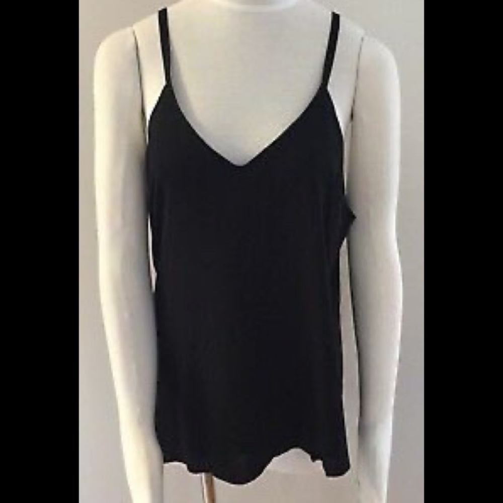 Express Light Black Twist Tie Tank Size S